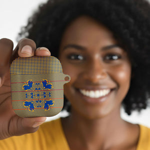 Cobalt Blue Hearts Crown Traditional Geometry AirPods Case Seanamarena Basotho Blanket Inspired