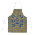 Cobalt Blue Hearts Crown Traditional Geometry Apron Seanamarena Basotho Blanket Inspired