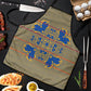 Cobalt Blue Hearts Crown Traditional Geometry Apron Seanamarena Basotho Blanket Inspired