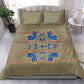 Cobalt Blue Hearts Crown Traditional Geometry Bedding Set Seanamarena Basotho Blanket Inspired
