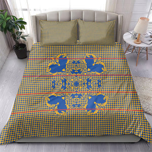 Cobalt Blue Hearts Crown Traditional Geometry Bedding Set Seanamarena Basotho Blanket Inspired