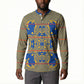 Cobalt Blue Hearts Crown Traditional Geometry Button Sweatshirt Seanamarena Basotho Blanket Inspired