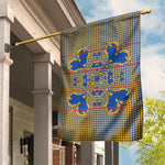 Cobalt Blue Hearts Crown Traditional Geometry Garden Flag Seanamarena Basotho Blanket Inspired