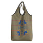 Cobalt Blue Hearts Crown Traditional Geometry Grocery Bag Seanamarena Basotho Blanket Inspired