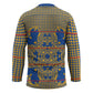 Cobalt Blue Hearts Crown Traditional Geometry Hockey Jersey Seanamarena Basotho Blanket Inspired