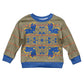 Cobalt Blue Hearts Crown Traditional Geometry Kid Ugly Christmas Sweater Seanamarena Basotho Blanket Inspired