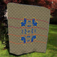Cobalt Blue Hearts Crown Traditional Geometry Quilt Seanamarena Basotho Blanket Inspired