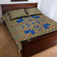 Cobalt Blue Hearts Crown Traditional Geometry Quilt Bed Set Seanamarena Basotho Blanket Inspired