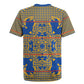 Cobalt Blue Hearts Crown Traditional Geometry Rugby Jersey Seanamarena Basotho Blanket Inspired