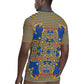 Cobalt Blue Hearts Crown Traditional Geometry Rugby Jersey Seanamarena Basotho Blanket Inspired