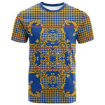 Cobalt Blue Hearts Crown Traditional Geometry T shirt Seanamarena Basotho Blanket Inspired