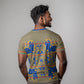 Cobalt Blue Hearts Crown Traditional Geometry T shirt Seanamarena Basotho Blanket Inspired