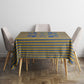Cobalt Blue Hearts Crown Traditional Geometry Tablecloth Seanamarena Basotho Blanket Inspired
