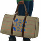 Cobalt Blue Hearts Crown Traditional Geometry Travel Bag Seanamarena Basotho Blanket Inspired