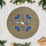 Cobalt Blue Hearts Crown Traditional Geometry Tree Skirt Seanamarena Basotho Blanket Inspired