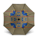 Cobalt Blue Hearts Crown Traditional Geometry Umbrella Seanamarena Basotho Blanket Inspired