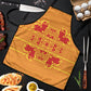 Scarlet Red Hearts Crown Traditional Geometry Apron Seanamarena Basotho Blanket Inspired