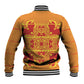 Scarlet Red Hearts Crown Traditional Geometry Baseball Jacket Seanamarena Basotho Blanket Inspired