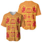 Scarlet Red Hearts Crown Traditional Geometry Baseball Jersey Seanamarena Basotho Blanket Inspired