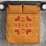 Scarlet Red Hearts Crown Traditional Geometry Bedding Set Seanamarena Basotho Blanket Inspired