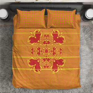 Scarlet Red Hearts Crown Traditional Geometry Bedding Set Seanamarena Basotho Blanket Inspired