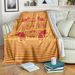Scarlet Red Hearts Crown Traditional Geometry Blanket Seanamarena Basotho Blanket Inspired