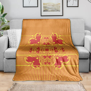 Scarlet Red Hearts Crown Traditional Geometry Blanket Seanamarena Basotho Blanket Inspired