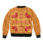 Scarlet Red Hearts Crown Traditional Geometry Bomber Jacket Seanamarena Basotho Blanket Inspired