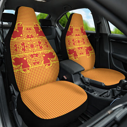 Scarlet Red Hearts Crown Traditional Geometry Car Seat Cover Seanamarena Basotho Blanket Inspired