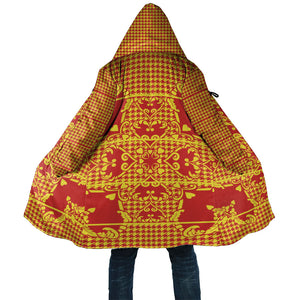 Scarlet Red Hearts Crown Traditional Geometry Cloak Seanamarena Basotho Blanket Inspired