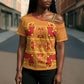 Scarlet Red Hearts Crown Traditional Geometry Cross Shoulder Shirt Seanamarena Basotho Blanket Inspired