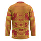 Scarlet Red Hearts Crown Traditional Geometry Hockey Jersey Seanamarena Basotho Blanket Inspired