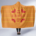 Scarlet Red Hearts Crown Traditional Geometry Hooded Blanket Seanamarena Basotho Blanket Inspired