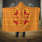 Scarlet Red Hearts Crown Traditional Geometry Hooded Blanket Seanamarena Basotho Blanket Inspired