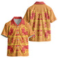 Scarlet Red Hearts Crown Traditional Geometry Kid Hawaiian Shirt Seanamarena Basotho Blanket Inspired