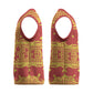 Scarlet Red Hearts Crown Traditional Geometry Christmas Knitted V-Neck Vest Seanamarena Basotho Blanket Inspired