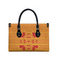 Scarlet Red Hearts Crown Traditional Geometry Leather Bag Seanamarena Basotho Blanket Inspired