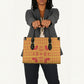 Scarlet Red Hearts Crown Traditional Geometry Leather Bag Seanamarena Basotho Blanket Inspired
