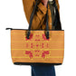 Scarlet Red Hearts Crown Traditional Geometry Leather Tote Bag Seanamarena Basotho Blanket Inspired