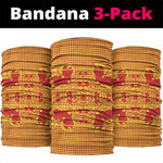 Scarlet Red Hearts Crown Traditional Geometry Neck Gaiter Seanamarena Basotho Blanket Inspired