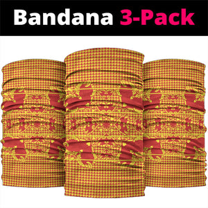 Scarlet Red Hearts Crown Traditional Geometry Neck Gaiter Seanamarena Basotho Blanket Inspired