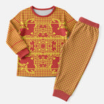Scarlet Red Hearts Crown Traditional Geometry Christmas Pajama Set Seanamarena Basotho Blanket Inspired