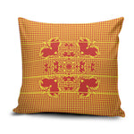 Scarlet Red Hearts Crown Traditional Geometry Pillow Cover Seanamarena Basotho Blanket Inspired