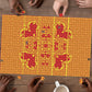 Scarlet Red Hearts Crown Traditional Geometry Puzzle Seanamarena Basotho Blanket Inspired