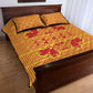 Scarlet Red Hearts Crown Traditional Geometry Quilt Bed Set Seanamarena Basotho Blanket Inspired