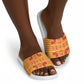 Scarlet Red Hearts Crown Traditional Geometry Slide Sandals Seanamarena Basotho Blanket Inspired