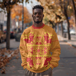 Scarlet Red Hearts Crown Traditional Geometry Sweatshirt Seanamarena Basotho Blanket Inspired