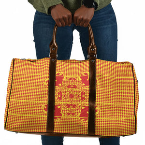 Scarlet Red Hearts Crown Traditional Geometry Travel Bag Seanamarena Basotho Blanket Inspired