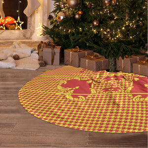 Scarlet Red Hearts Crown Traditional Geometry Tree Skirt Seanamarena Basotho Blanket Inspired