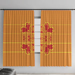 Scarlet Red Hearts Crown Traditional Geometry Window Curtain Seanamarena Basotho Blanket Inspired